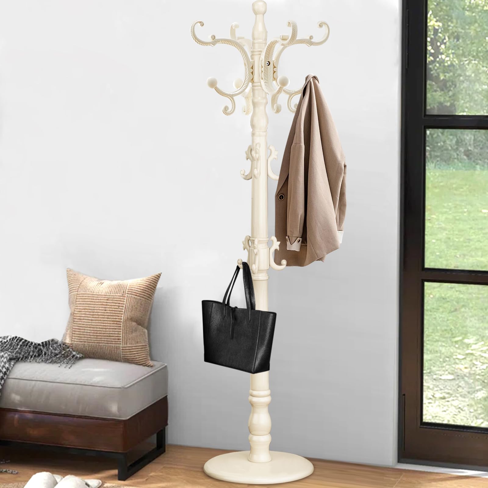 Amazon.com: Yyzlscktt Coat Rack Freestanding, Wooden Coat Tree